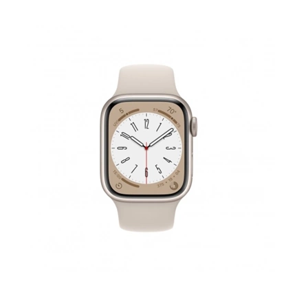 APPLE Watch Series 8 41mm GPS csillagfény alumíniumtok, csillagfény sportszíj
