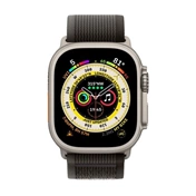 APPLE Watch Ultra 49mm Cellular titántok, fekete-szürke terep pánt S/M