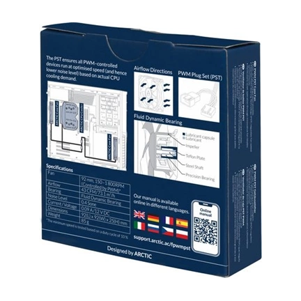 ARCTIC F9 PWM PST Black