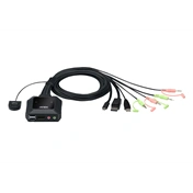 ATEN 2-Port USB-C DisplayPort Hybrid Cable KVM Switch