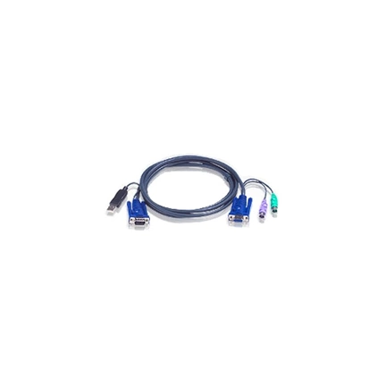 ATEN CONSOLE Kábel PS/2 sw.- USB KVM 2m