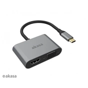 Akasa USB Type-C 2in1 adapter Silver