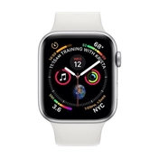 Apple Watch 4 40mm ezüst fehér sportszíjjal