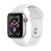 Apple Watch 4 40mm ezüst fehér sportszíjjal