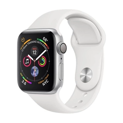 Apple Watch 4 40mm ezüst fehér sportszíjjal