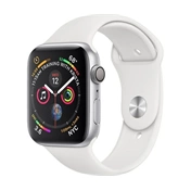 Apple Watch 4 44mm ezüst fehér sportszíjjal
