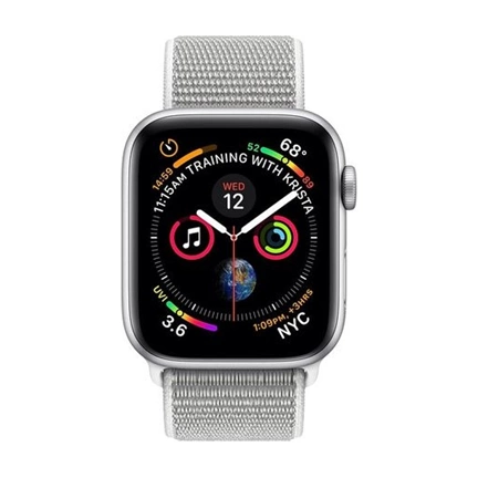 Apple Watch 4 44mm ezüst kagylófehér sportpánttal