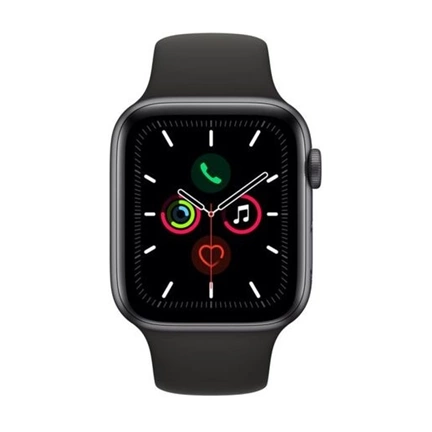 Apple Watch 5 44mm Spacegray alu. case Black sportband