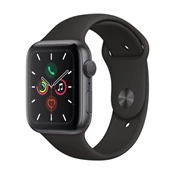 Apple Watch 5 44mm Spacegray alu. case Black sportband