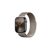 Apple Watch S10 Cellular 46mm Natural Titanium Case with Natural Milanese Loop - S/M Okosóra