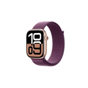 Apple Watch S10 Cellular 46mm Rose Gold Alu Case with Plum Sport Loop Okosóra
