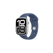 Apple Watch S10 GPS 46mm Silver Alu Case with Denim Sport Band - S/M Okosóra
