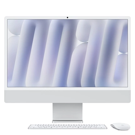 Apple iMac 24"4,5K Retina Nanotexturált/M4 chip 10 magos CPU és GPU/16GB/256GB SSD/ezüst All-in-One asztali számítógép