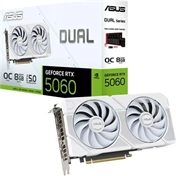 Asus Dual GeForce RTX 5060 OC Edition 8GB GDDR7 WHITE videokártya