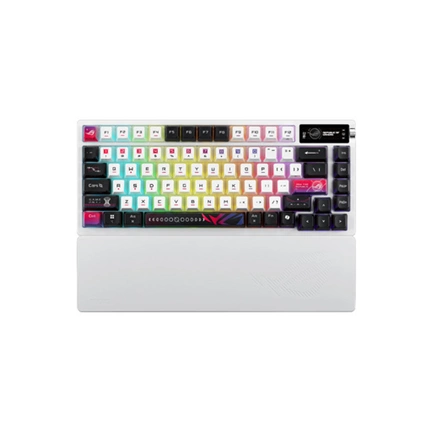 Asus ROG Azoth X billentyűzet - 75% mechanikus Bt/2,4GHz/USB, angol (US) kiosztás