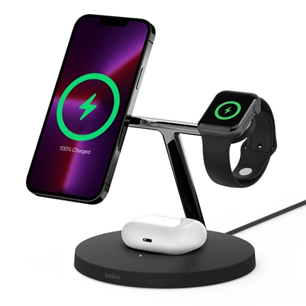 BELKIN BoostCharge Pro 3-in-1 Wireless Charger wit