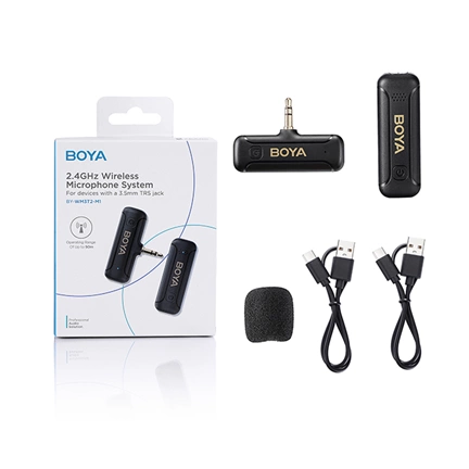 BOYA BY-WM3T2-M1 2.4GHz Univerzális vezetéknélküli szett (1+1)