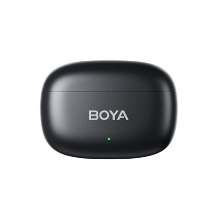 BOYA Mini - Ultrakompakt 2,4 GHz-es vezeték nélküli mikrofon USB-C csatlakozóval 2 adó + 1 vevő Fekete