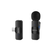 BY-V10 BOYA V Series vezeték nélküli mikrofon USB-C csatlakozós eszközökhöz, 1 adó + 1 vevő