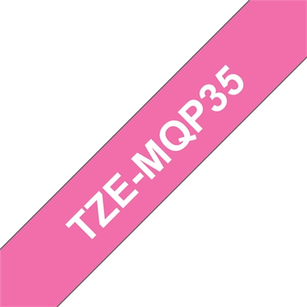 BROTHER P-touch TZe-MQP35 matt szalag (fehér/pink)