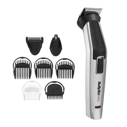 BaByliss MT726E 8az1-ben, arc- és testszőrtelenítő készlet, metálezüst
