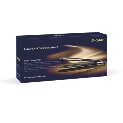 BaByliss ST484E Black Onyx hajvasaló, kék-arany