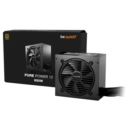 Be Quiet! Pure Power 12 tápegység 80Plus Gold, ATX 3.1, PCIe 5.1, 850W