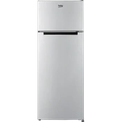 Beko RDSO206K40SN felülfagyasztós hűtőszekrény, E energiaosztály, ezüst, 169 (hűtőtér) + 37 (fagyasztótér) liter