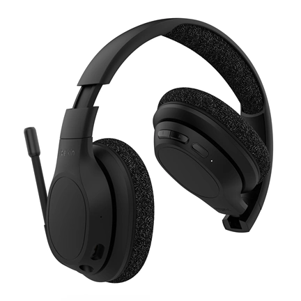 Belkin SoundForm Adapt vezeték nélküli fejhallgató mikrofonnal, Bluetooth, 3,5mm, összecsukható, zajszűrés, fekete