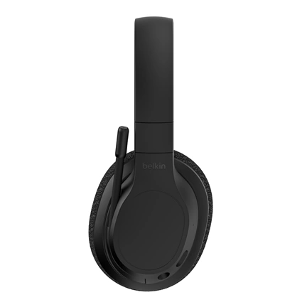Belkin SoundForm Adapt vezeték nélküli fejhallgató mikrofonnal, Bluetooth, 3,5mm, összecsukható, zajszűrés, fekete