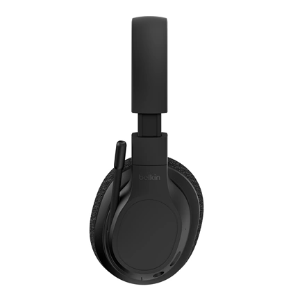 Belkin SoundForm Adapt vezeték nélküli fejhallgató mikrofonnal, Bluetooth, 3,5mm, összecsukható, zajszűrés, fekete