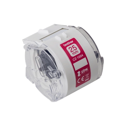 Brother CZ-1004 Feliratozógép szalag 25mmx5m Fehér-színes