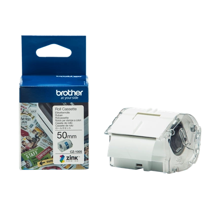 Brother CZ-1005 Feliratozógép szalag 50mmx5m Fehér-színes