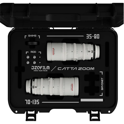 DZOFILM Catta Zoom 35-80mm és 70-135mm T2.9 szett (E-Mount) fehér