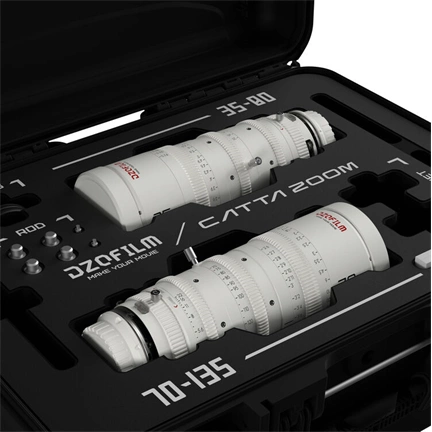 DZOFILM Catta Zoom 35-80mm és 70-135mm T2.9 szett (E-Mount) fehér