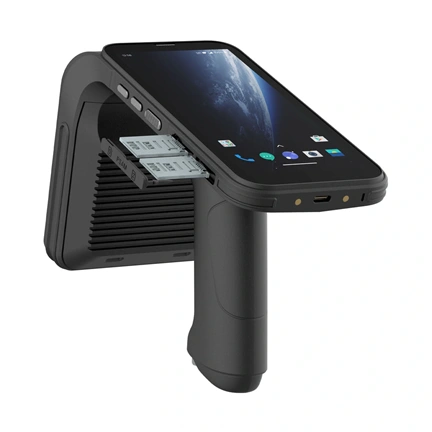CHAINWAY C5 RFID/UHF olvasó és ipari adatgyűjtő – 6" 2160×1080, IP65, 4GB/64GB, 4G, pisztolymarkolat, SE4710 2D szkenner