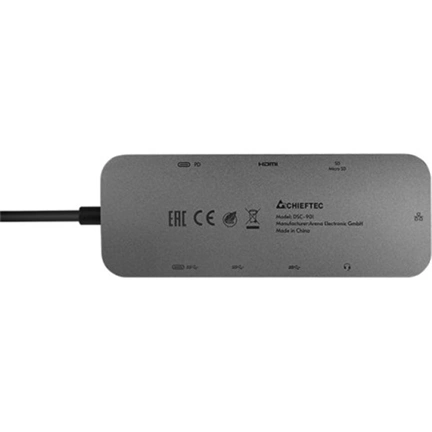 CHIEFTEC 9-in-1 USB-C Docking Station aluminium / plastic