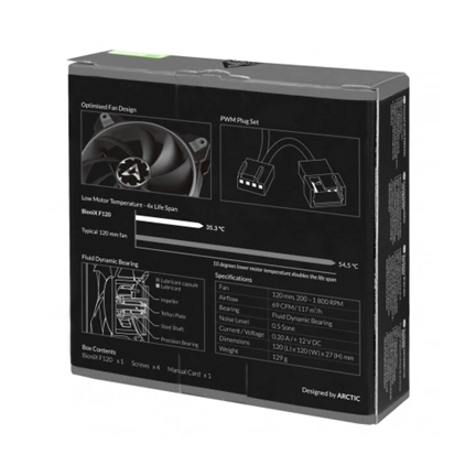 COOLER ARCTIC BioniX F120 - Grey (PWM, PST)