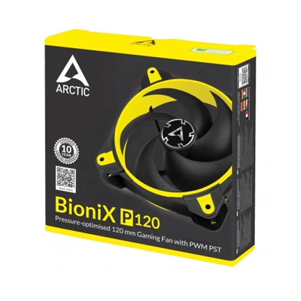 COOLER ARCTIC BioniX P120 - Yellow (PWM, PST)