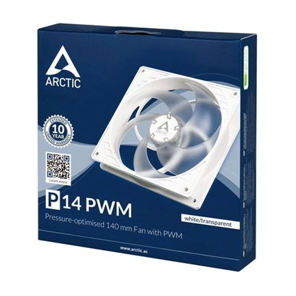 COOLER ARCTIC P14 (PWM) White Transparent