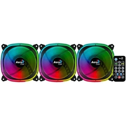 COOLER  Aerocool Astro12 Pro 12cm 3db-os szett + Vezérlő