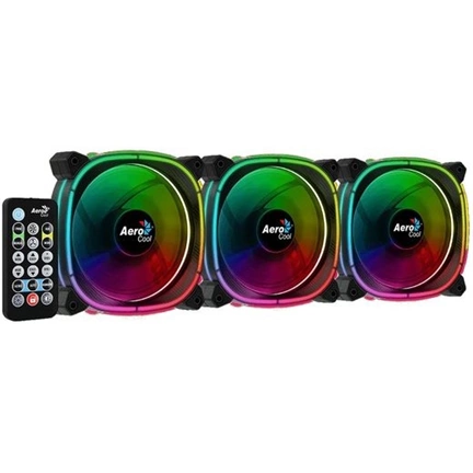 COOLER  Aerocool Astro12 Pro 12cm 3db-os szett + Vezérlő