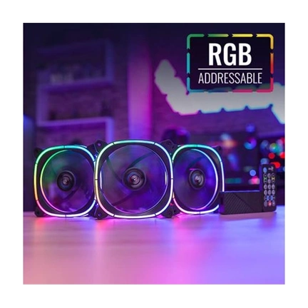 COOLER  Aerocool Astro12 Pro 12cm 3db-os szett + Vezérlő