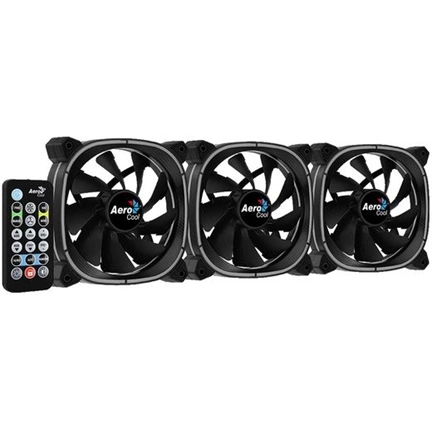 COOLER  Aerocool Astro12 Pro 12cm 3db-os szett + Vezérlő