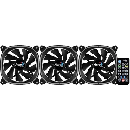 COOLER  Aerocool Astro12 Pro 12cm 3db-os szett + Vezérlő