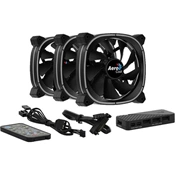 COOLER  Aerocool Astro12 Pro 12cm 3db-os szett + Vezérlő