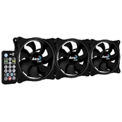 COOLER  Aerocool Eclipse 12 Pro 12cm 3db-os szett + Vezérlő