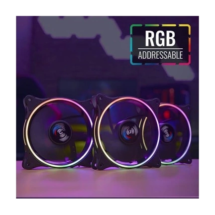 COOLER  Aerocool Eclipse 12 Pro 12cm 3db-os szett + Vezérlő
