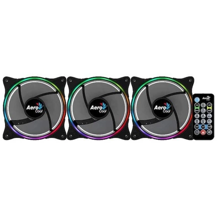 COOLER  Aerocool Eclipse 12 Pro 12cm 3db-os szett + Vezérlő