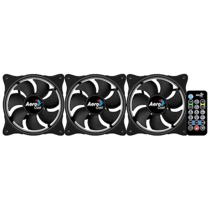COOLER  Aerocool Eclipse 12 Pro 12cm 3db-os szett + Vezérlő